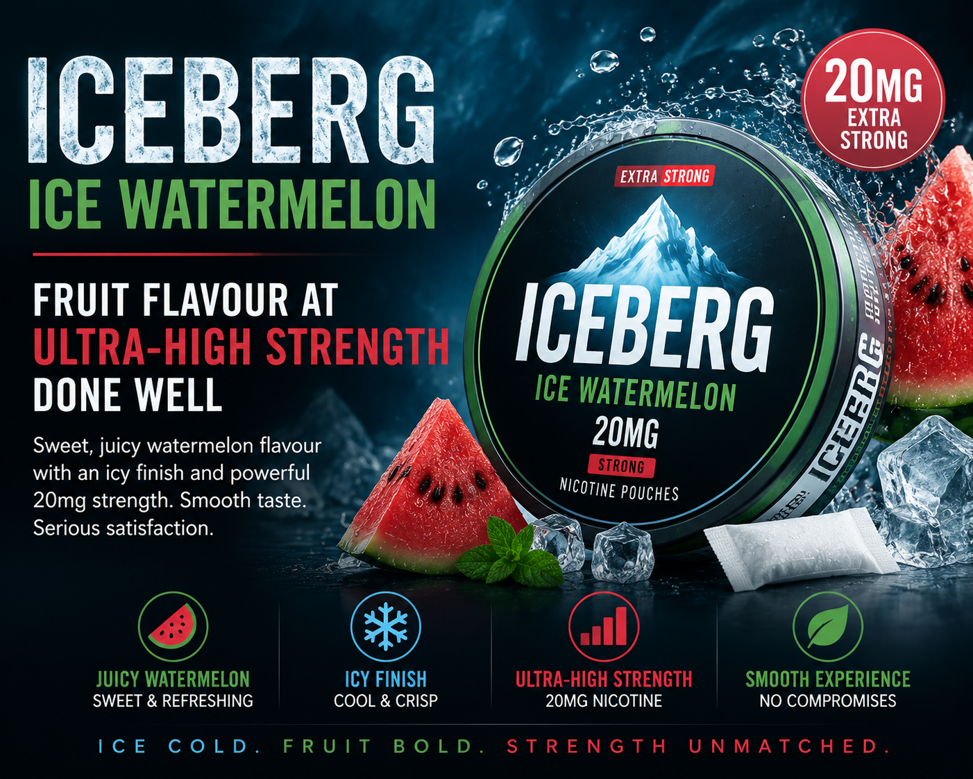 Iceberg Ice Watermelon: Fruit Flavour at Ultra-High Strength Done Well